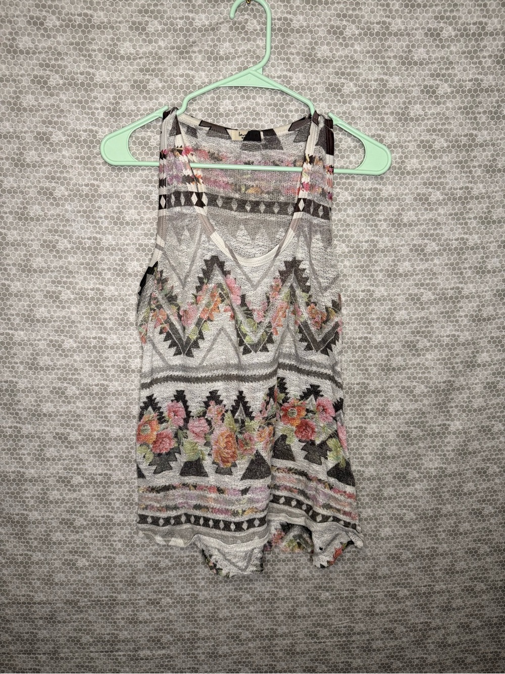 Love J XL Women's Aztec Floral Print Sleeveless Tank Top